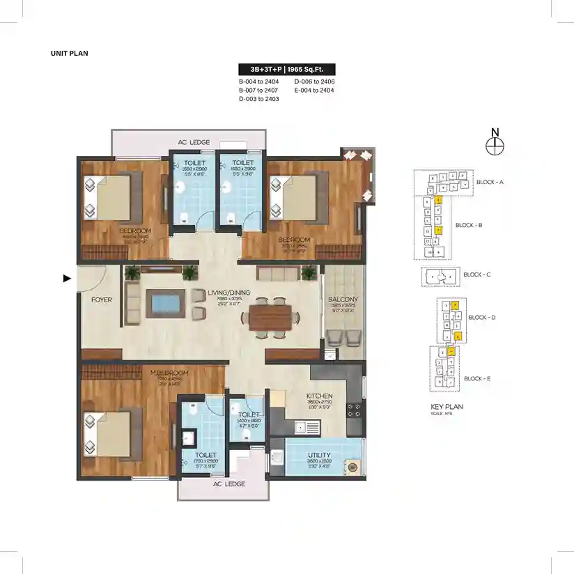 Floor Plan 2 - 3BHK