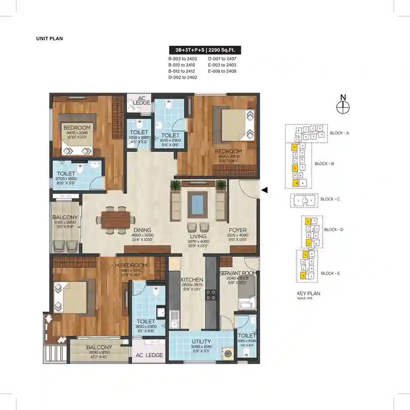 Floor Plan 3 - 4BHK